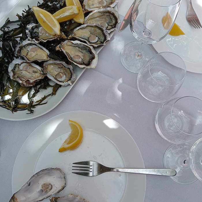 Seafood gerecht close-up